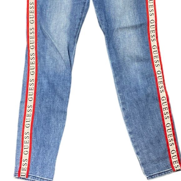 Guess Logo Tape Skinny Jeans - Picture 3 of 8